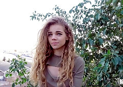 Gorgeous outdoor doggy style sex with a big-botytomed model Sabrina Spice