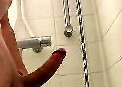 Cum Nice cock in the shower.