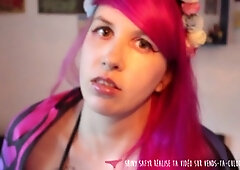 Elf girl, flashing, big tits naked