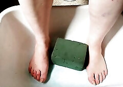 Pleasure with green foam