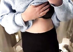 Fitting Room Tugjob with open Curtain - Risky Public Blow job and Sex