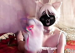 Cute Small Neko Femboy Gets Butt Banged