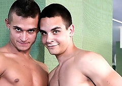 Raw fucking at the gym with Max Logan, Sascha Bryce