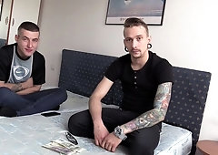 Edgy dude loves large toys and hot facials