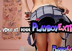 Smoking hot blonde teen singer Coco Star stripping slowly and posing naked