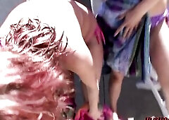 Girlfriends Gwen Diamond and Trisha go down on every other