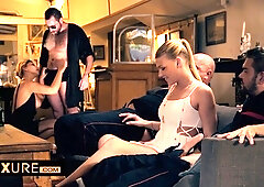 Blooming Anissa Kate and Anna Polina at doggystyle action