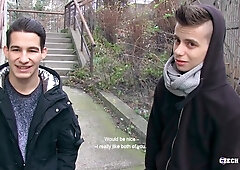 Two Czech twinks take hard dicks