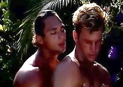 Raunchy Gay Guys Outdoor Fucking