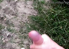 Jacking off POINT OF VIEW on the outdoor Yam-sized Man-meat