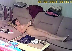 Naked milf caught on hidden cam