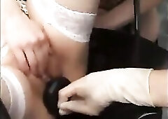 Tied milking breasts and sextoy orgasms