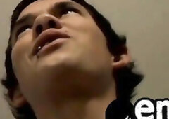 Handsome stud loves sucking his friends giant long sword