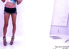 Hot skinny girl gets hairy pussy fucked at her first modeling audition