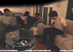 straight acquaintance deceived into stroking with shirtlifter pals!