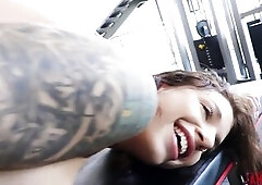 Large Ass Gabriella Paltrova get screwed at the GYM