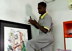 Sexy Slim Busty Latina T-girl Gets CIM After Letting a Handyman Drill Her Asshole With His BBC