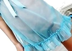 Stunning Asian shemale Babara shows off her sexy little body