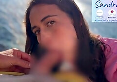 Outdoor blowjob: Satisfying deepthroat with my juicy cheeks