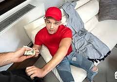 Deliveryman Nic Sahara getting his butthole blasted in POV