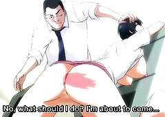 Anime... Breasty comics office beauties get group-fucked at work