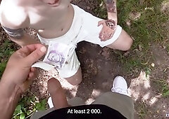 Czech hunter's first time with an anal invasion and a deep throat experience