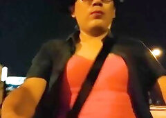 ransvestite walking throughout the streets