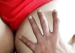 Chunky wife shows her shaggy armpits