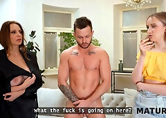 Mature4k. cruel threesome with mature Moon Flower and hot polly yangs