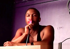 Black stripper dances before analsex trio