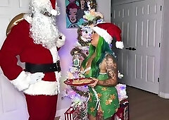 Santa Wishes Milk and Latin chick Areolas!