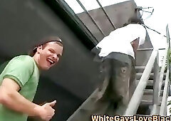 Doorag wearing thug gets interracial