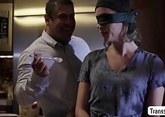 Tbabe Janie Blade Does A Mess On The Kitchen With Her Husband