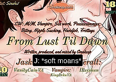 Geralt and Jaskier get off in an alley