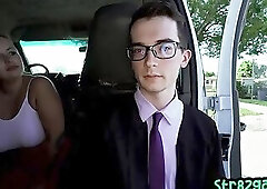 Str8 bottom picked up to be fucked in the van 4 money