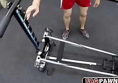 Sexy fitness trainer getting banged in his ass for money