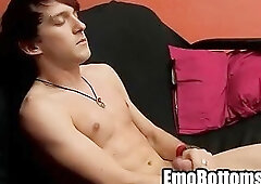 Here is a sexy punk twink who is masturbating