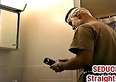 Real str8 tricked by jock for blowjob