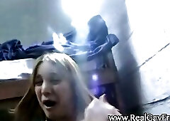 Straight teen sucks at hazing gloryhole