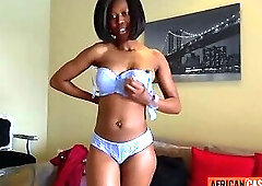 This EBONY COLLEGE GIRL gave me a wet BLOWJOB... then I destroyed her while she rode me