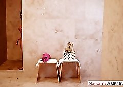 Alluring hottie in red lingerie Christiana Cinn thirsts for hot analfuck