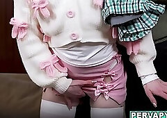 Magenta Lexx gets stuff up on Doctor Jasons offices couch to repair her memory