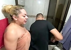 My neighbour called me to unclog her bathtub and I ended up unclogging my rod in her greedy anal opening.