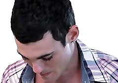 Dreamy twink cumdrenched by lover