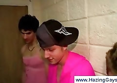 Gay cross dressing during hazing