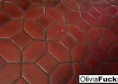 Christmas masturbation with busty blonde Olivia