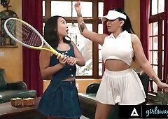 Kimmy Kimm And Romi Rain - Sexy Romi And Kimmys Rough Scissoring Trailer