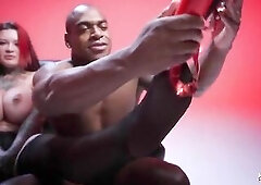 Sexually excited Sabien DeMonia Squirts Whilst Getting double penetration'd