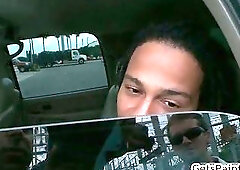 Outdoor fat black cock sucking