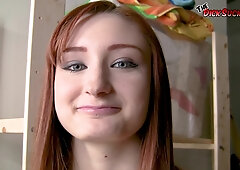 Red Head Teen, Deepthroat Queen!